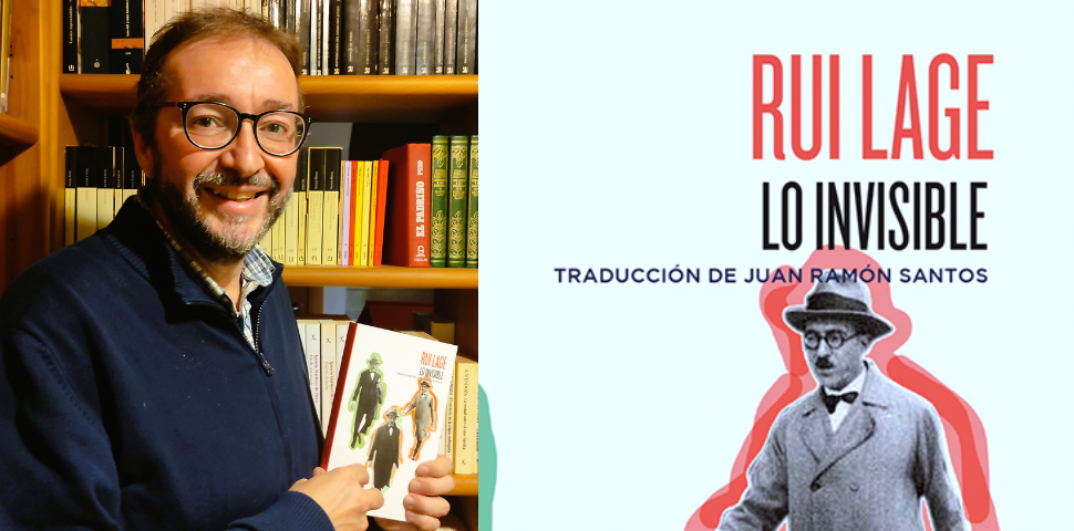Juan Ramon Santos amb el llibre de lo invisible
